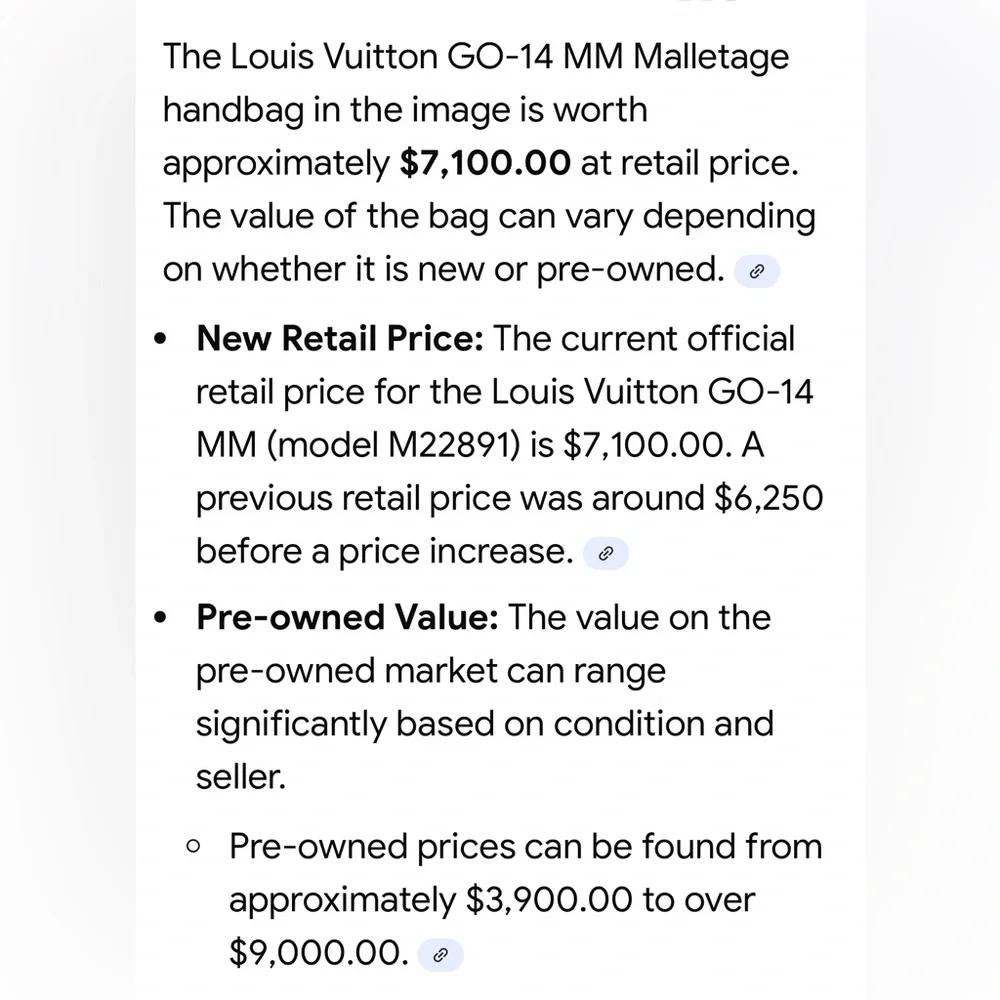 NWT/NIB Louis Vuitton GO-14 MM -Navy/Black - GORGEOUS!